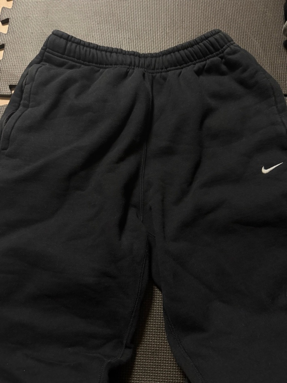 Nike Black Sweatpants with White Swoosh